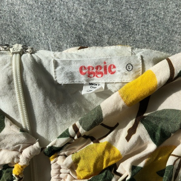 Eggie Victoria Lemon 🍋 Print Dress - Size L - Picture 3 of 3